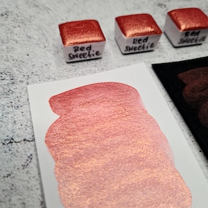Acquerello duotone RED SWEETIE per lettering, vernice glitterata per diario d'arte, forniture per la creazione di cartoline, regalo unico per artisti, cancelleria per amici di penna