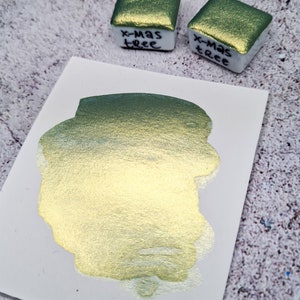 Aquarela artesanal duotone de ÁRVORE DE NATAL, suprimentos para letras brilhantes, acessórios para esboços urbanos, presente para a alma do artista, presente para a arte botânica