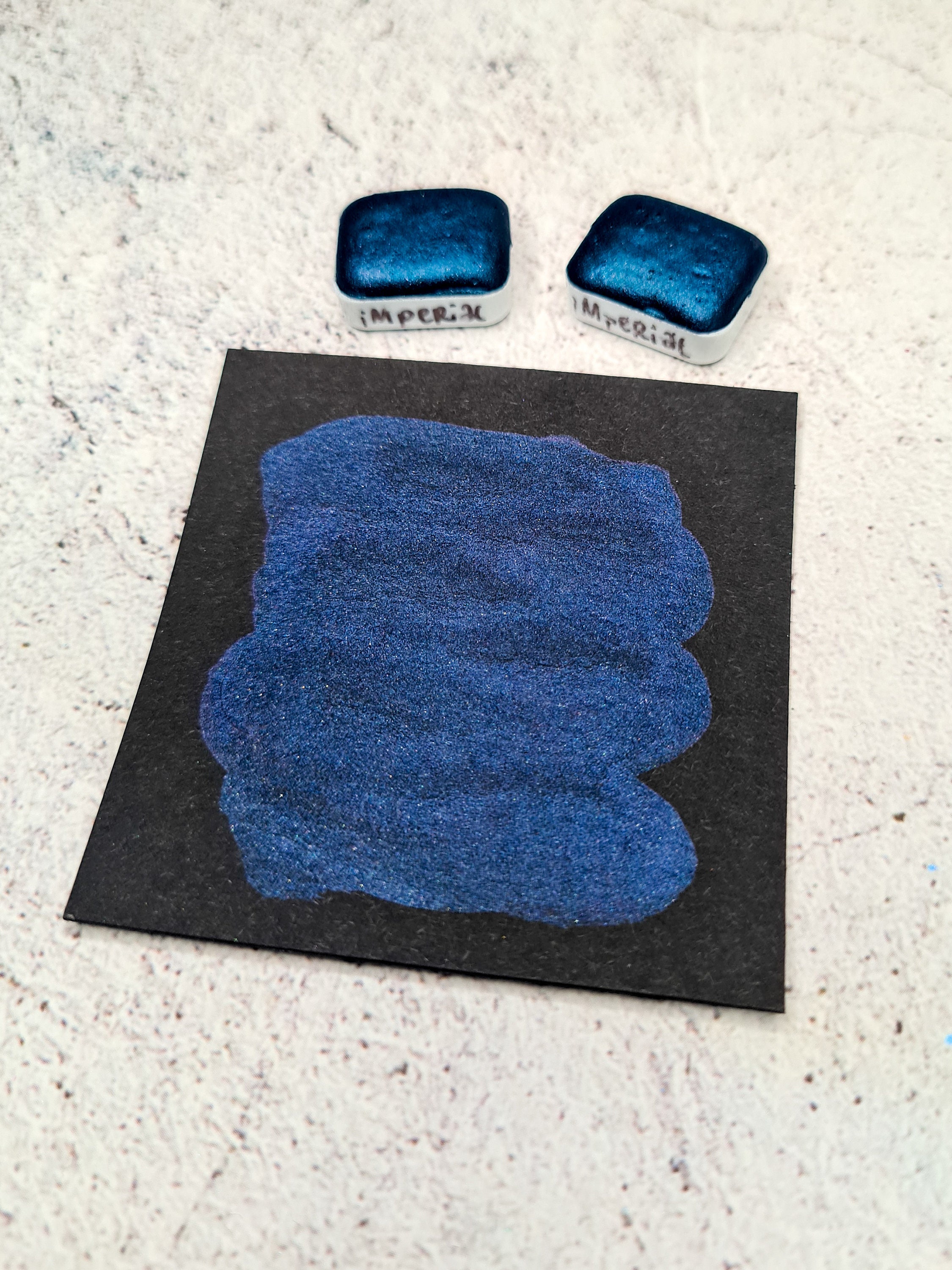 IMPERIAL Dark Navy Watercolor Quarter Pan Make Your Own Etsy