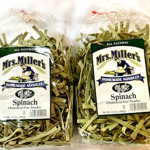 Homemade Pasta; All Natural, SPINACH Flavor, pack of 2