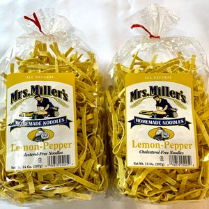 Homemade Pasta; All Natural, Lemon Pepper, pack of 2
