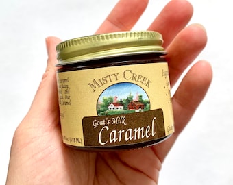 Goat Milk CARAMEL, Homemade with Raw Goat Milk, 2 oz Jar