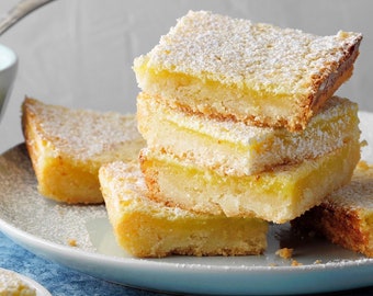Lemon Bars; Homemade (NOT gluten free), Pack of 6