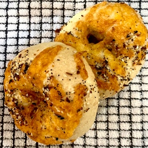 Sourdough Bagels; “Cheddar Everything”, Amish Made, Pack of 6 Bagels