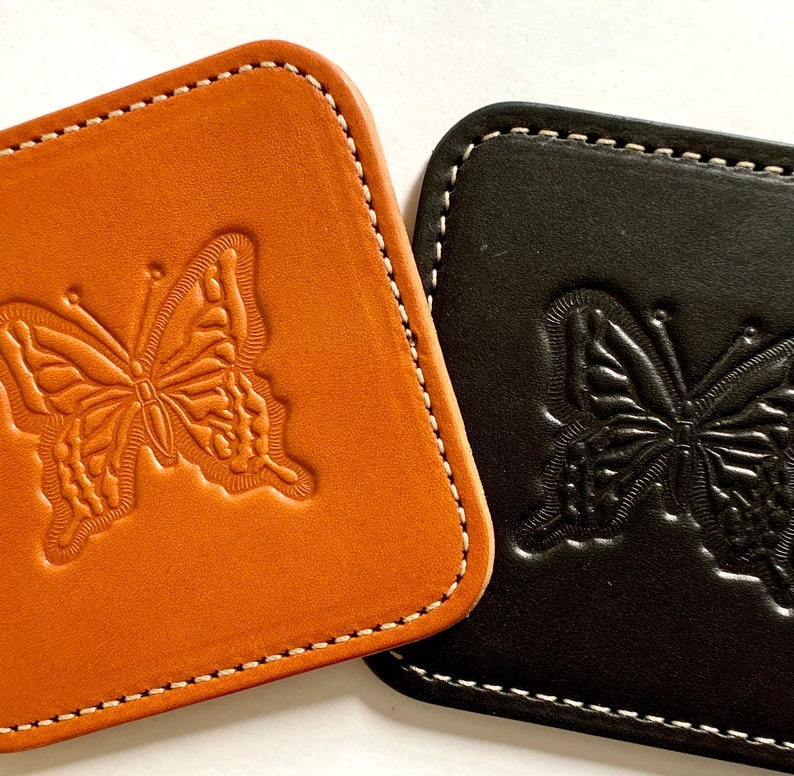 RaspberryFallsBakery Leather Coaster