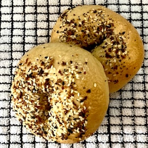 Sourdough Bagels; “Everything”, Amish Made, Pack of 6 Bagels