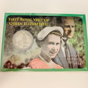 1954 Florin - Pierwsza królewska wizyta królowej Elżbiety II na monecie Card. Mennica Melbourne