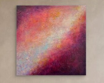 Oryginalny współczesny abstrakcyjny obraz akrylowy 20 x 20 cm OOAK