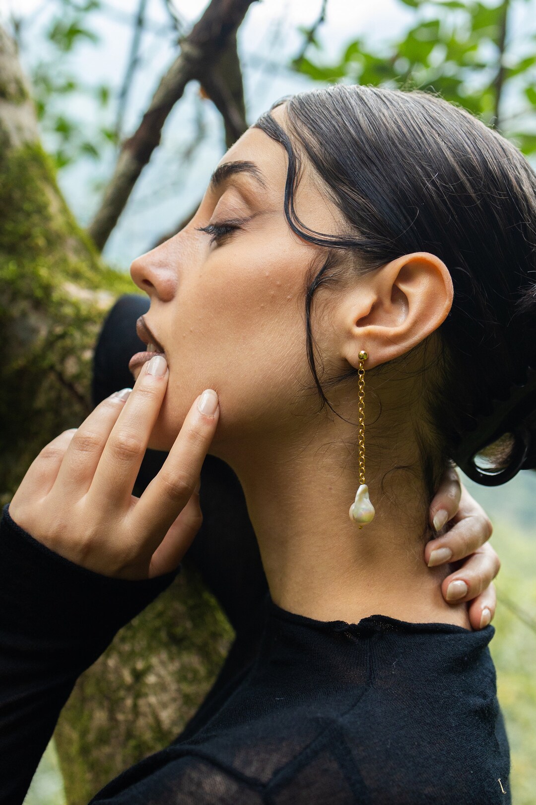 Women's Punk Star Baroque Pearl Earrings