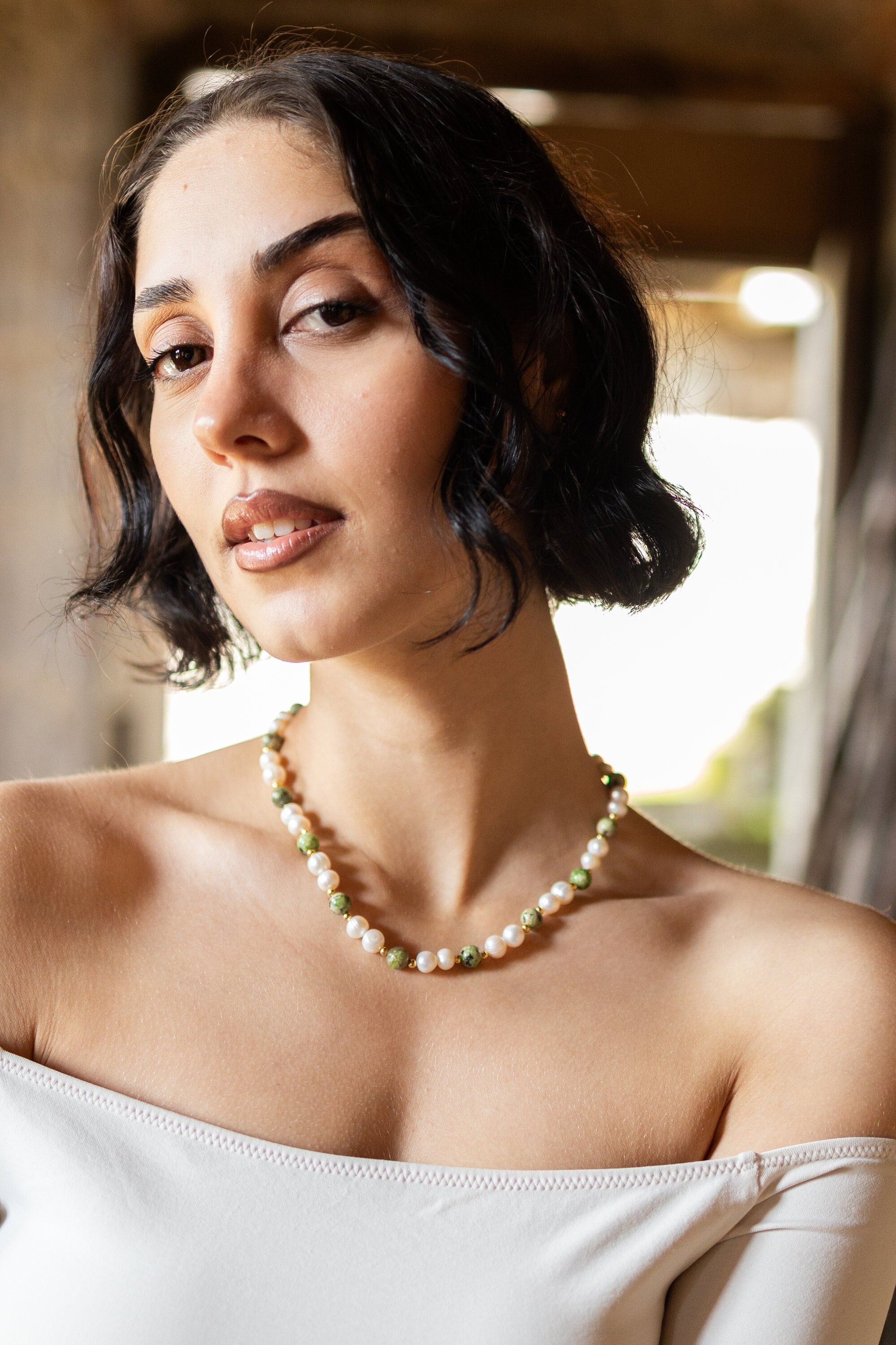 Jade Pearl Necklace - Etsy Jade Pearl Necklace - Etsy