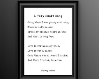 Dorothy Parker Poem Etsy Dorothy Parker Poem Etsy