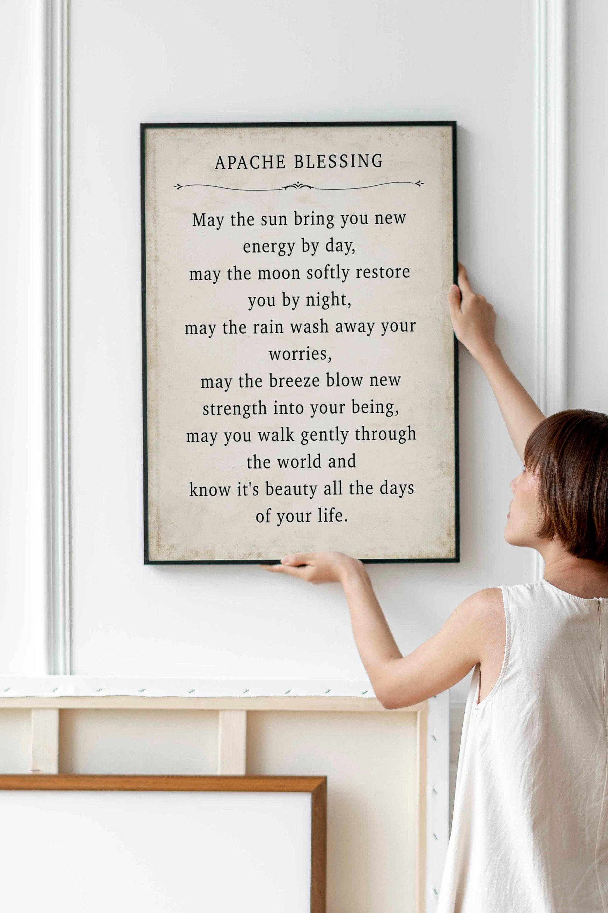 Wall Décor Wall Hangings INSTANT DOWNLOAD Poem poem art print Apache ...