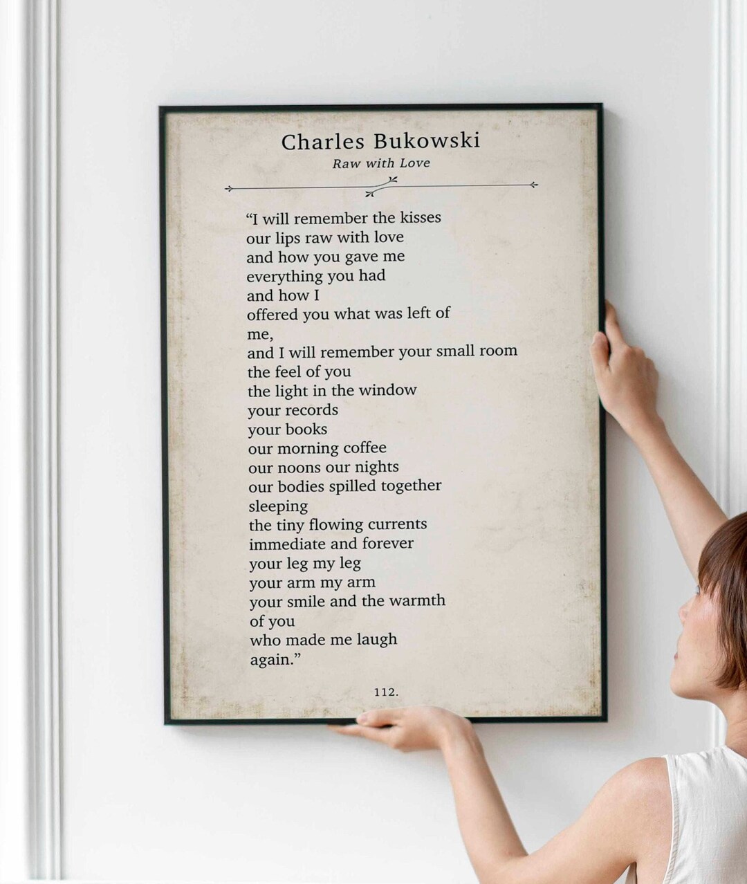 PRINTABLE Charles Bukowski Poem Print Raw With Love Poem - Etsy