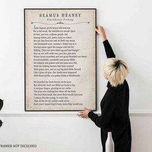 Seamus Heaney Poetry Print. Blackberry Picking Poem Poetry - Etsy UK