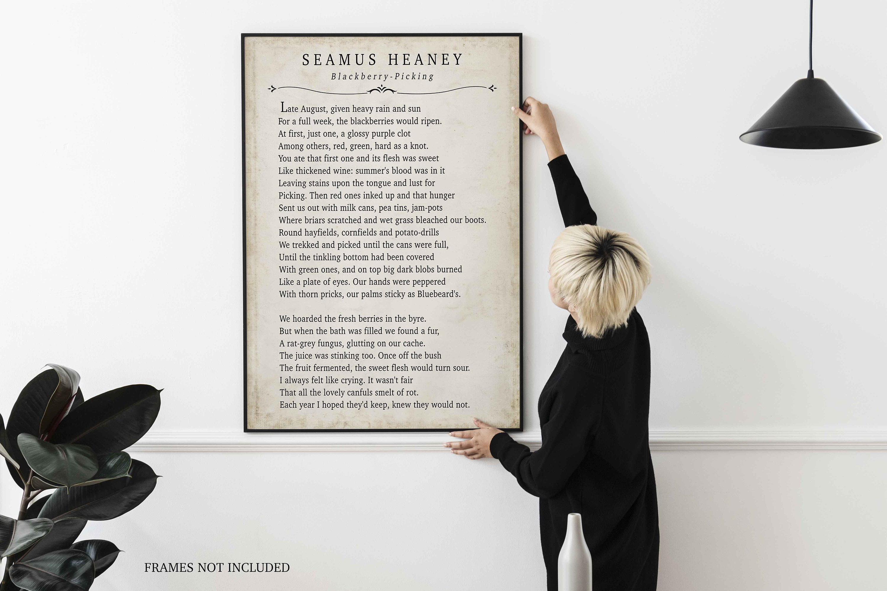 Seamus Heaney Poetry Print. Blackberry Picking Poem Poetry - Etsy UK