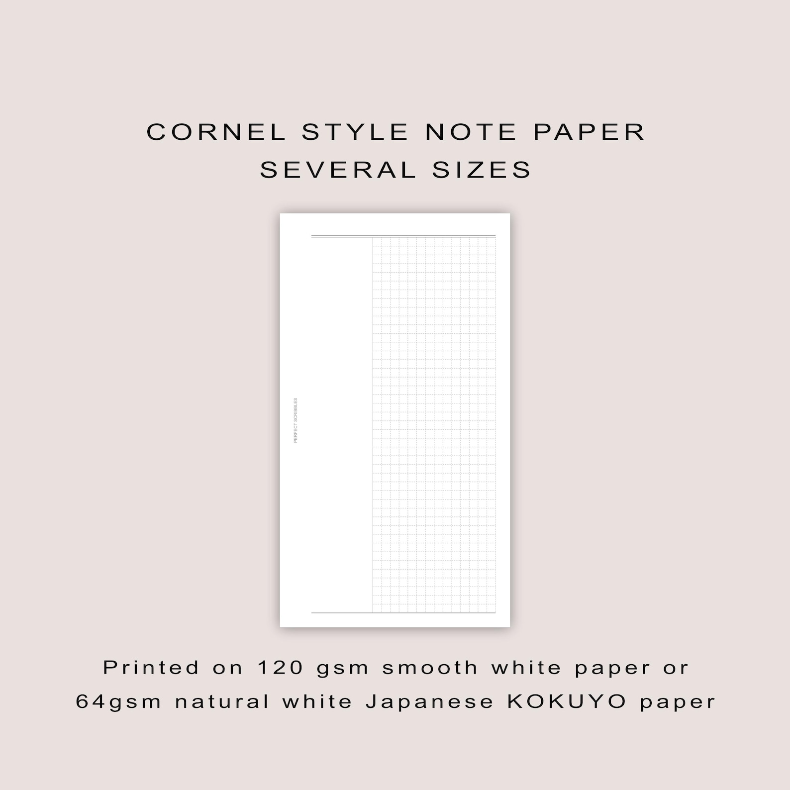 Note Paper For Inserts CORNELL STYLE Note Paper Inserts: Minimal Planner Refills (30 Pages ...