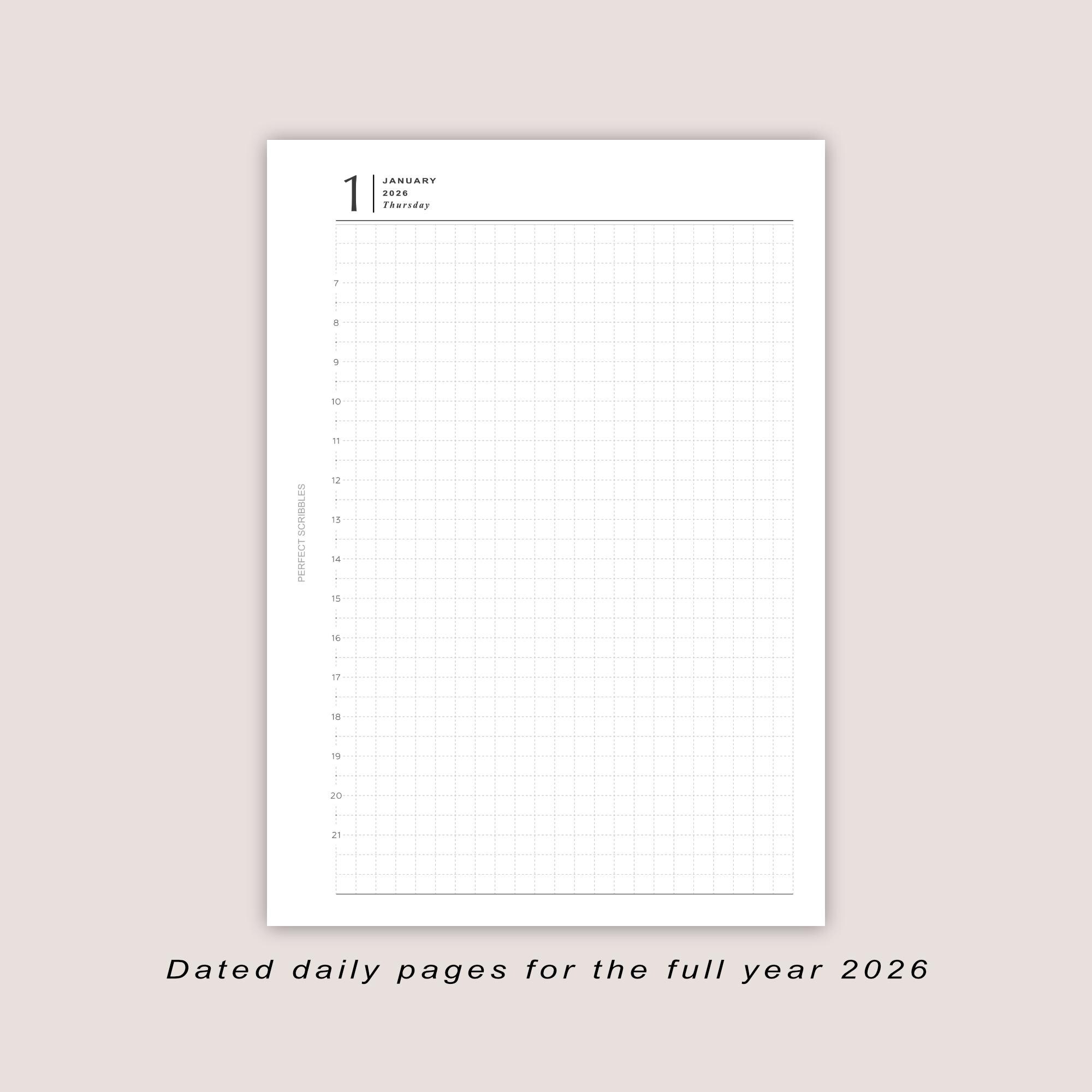 DIGITAL PDF | A6 Daily Dated Agenda | Full Year 2026 | Instant ...