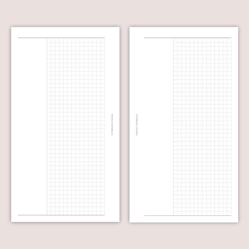 CORNELL STYLE Note Paper Inserts: Minimal Planner Refills (30 Pages ...