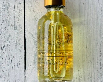 Citrus Glow Gesichts- & Körperöl | 24K Goldflocken, natürliches Serum