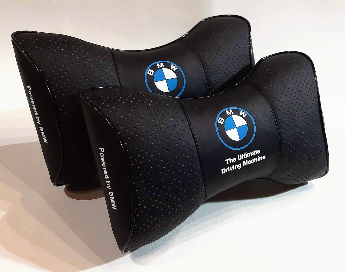 Car Rest 2units Neck Support Headrest Cushion with Logo BMW Etsy