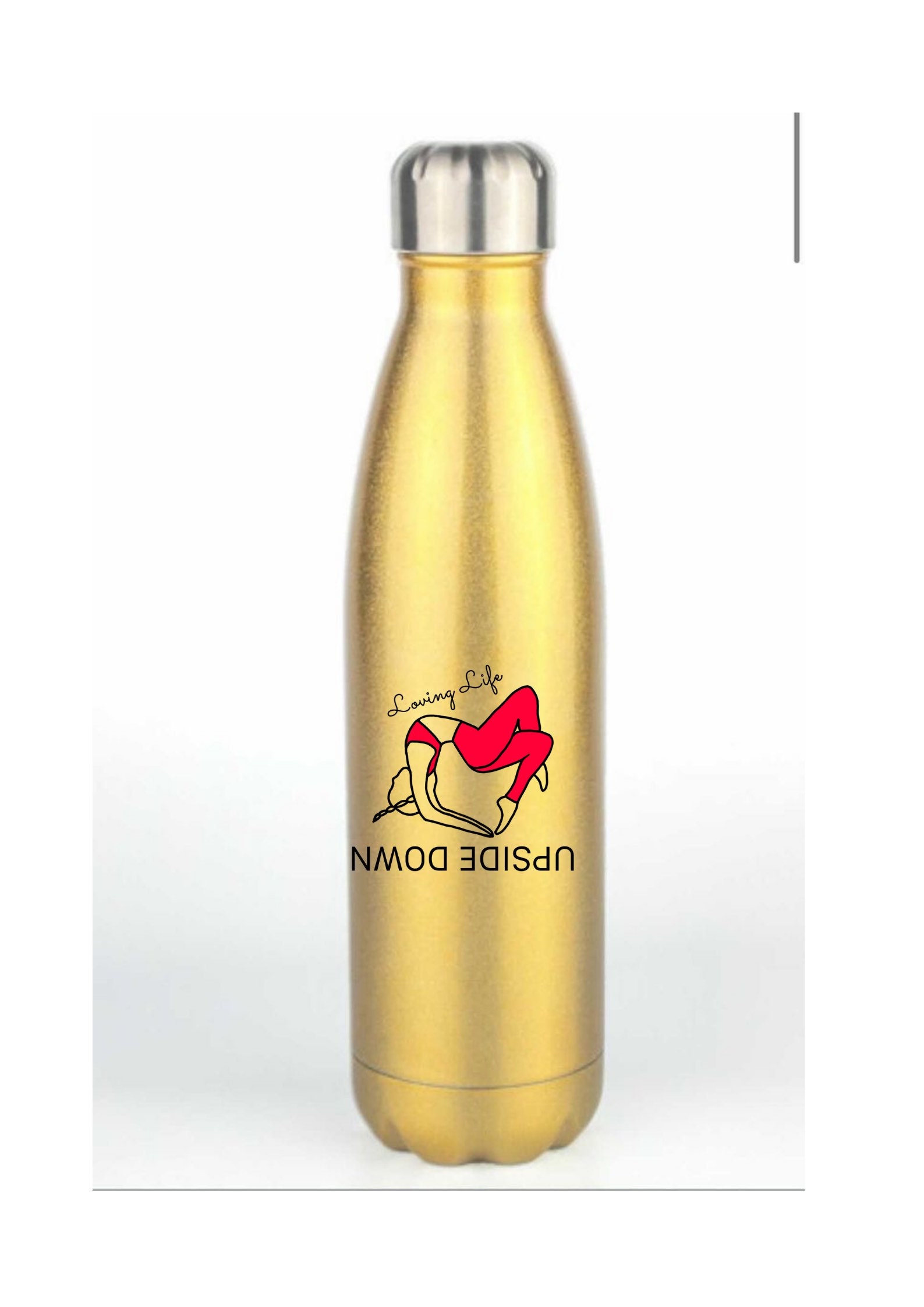 Upside Down Steel Water Bottle Drink Flask Etsy
