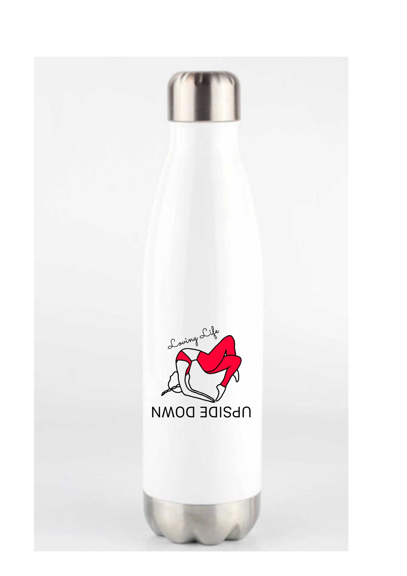 Upside Down Steel Water Bottle Drink Flask Etsy