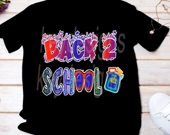 Back 2 School PNG digital sublimation file