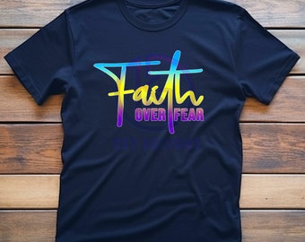 Faith Over Fear PNG digital design