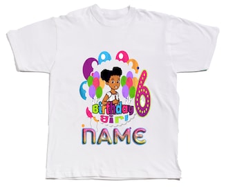 Gracie's Corner 6th birthday girl design #6 - DIGITAL PNG file *** PERSONALIZED name included!!! ***