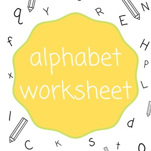 Alphabet Activity Sheet