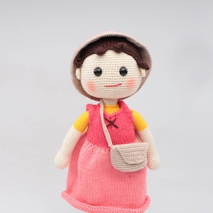 Heidi gehaakte amigurumi-speelgoedpop, pluche stripaccessoire, cadeau voor hem, cadeau voor haar