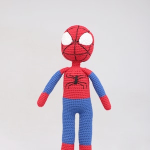 Spiderman Crochet Amigurumi Toy Doll, Cartoon Movie Plush Accessory, Gift For Him, Gift for Her