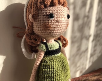 Handmade Crochet Princess Doll, Frozen Inspired Anna Amigurumi