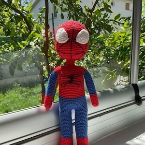 Spiderman Crochet Amigurumi Doll Toy, Superhero Gift for Kids, Gift For Gamers, Gift For Boyfriend, Gift For Girlfriend