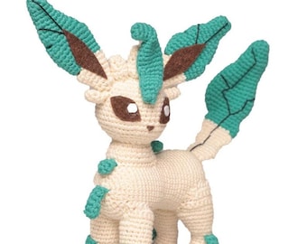 Enchanting Crochet Leafeon - Handmade Pokémon Amigurumi Plush