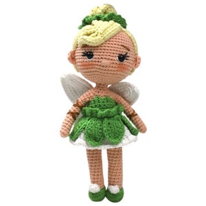 Tinker Bell Crochet Amigurumi Toy Doll, Cartoon Movie Plush Accessory, Gift For Him, Gift for Her