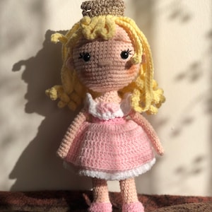 Princess Aurora Sleeping Beauty Crochet Doll Kid Baby Gift, Sleeping Beauty Inspired Characters Amigurumi Toy Doll Gift for Nursery