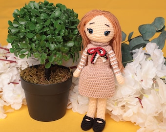 Megan Crochet Doll, Horror Movie Plush Toy, Handmade Amigurumi
