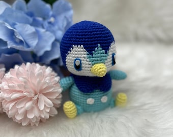 Piplup Crochet Doll & Pokémon Amigurumi Toy Gift For Her Gift For Him