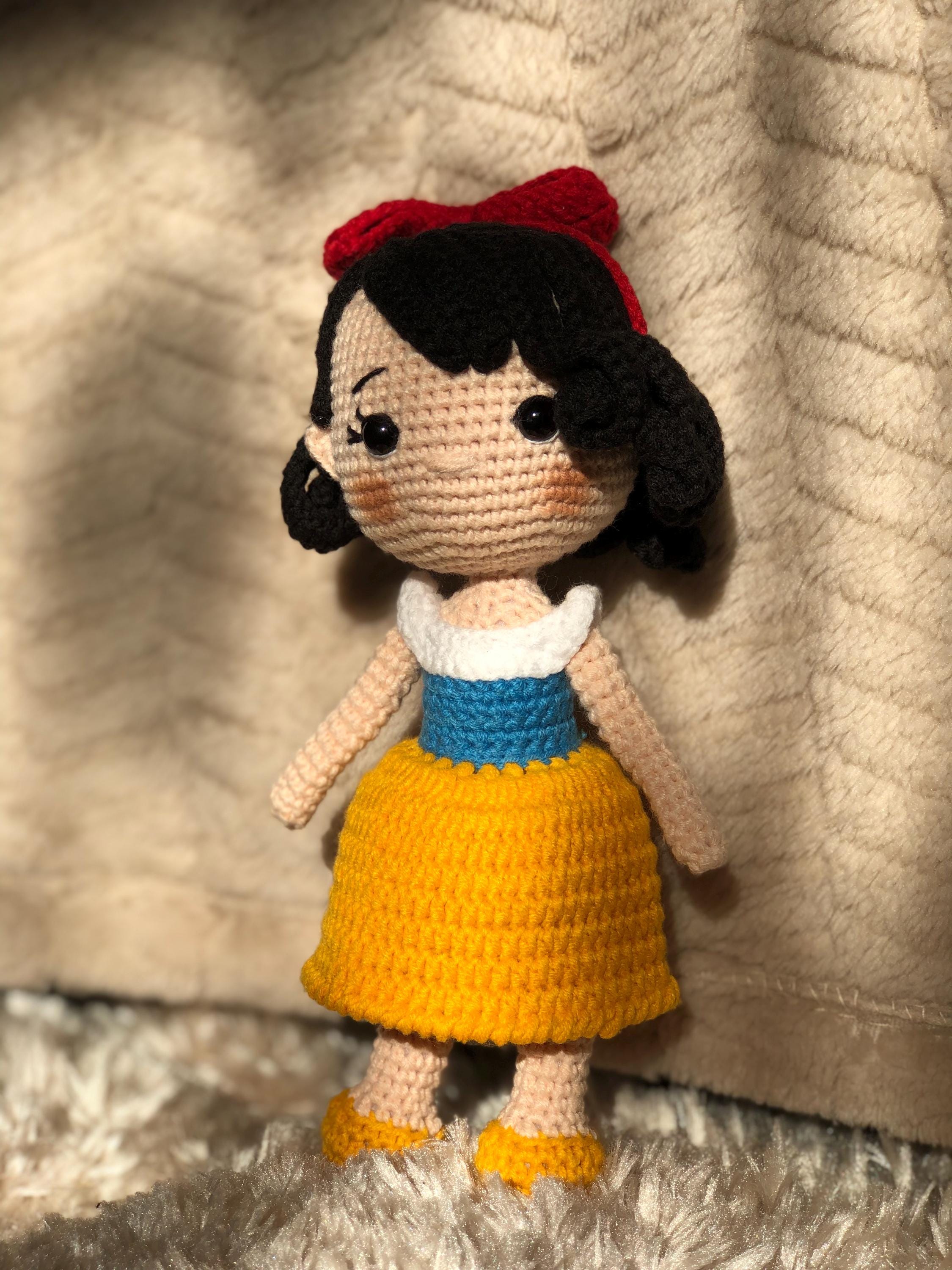 Snow White and Prince Florian Crochet Doll Kid Baby Gift, Snow White  Characters Amigurumi Toy Doll Gift for Nursery and Birthday