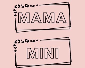 Mama e Mini SVG, PNG, Digital, Imprimir