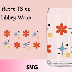 Retro Libbey Wrap Design 16 oz SVG