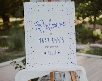 Baby Shower Sprinkle Welcome Sign Template, Baby Shower Sprinkle Template, Sprinkled With Love, Oh Boy it's a Sprinkle, Baby Sprinkle