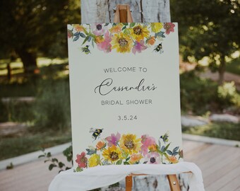 Editable Bride To Bee Bridal Shower Welcome Sign Template, Bride to Bee, Honey Bee Shower Welcome Sign, Honey Bee Bridal Shower Welcome Sign