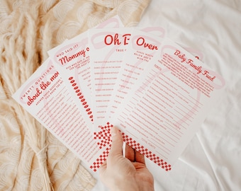 She's Ready to Pop Baby Shower Editable Game Bundle, 50's Themed Soda Pop Baby Shower, She's Ready to Pop, Baby Shower Game Bundle