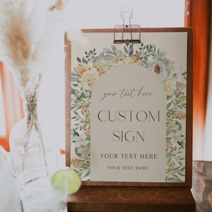 Bearbeitbare Baby in Bloom benutzerdefinierte Zeichen Vorlage, Baby in Bloom Shower Decor, Wildflower Baby Shower, Baby in Bloom, Baby in Bloom Zeichen