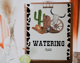 Signo de agujero de riego de cumpleaños de niño de 1er rodeo, signos de fiesta de primer cumpleaños de vaquero, signo de mesa occidental, primer rodeo de niño, primeros signos de rodeo