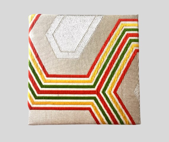 Japanese Kimono Obi Fabric Wall Art. Traditional Kimono. Silk Wall