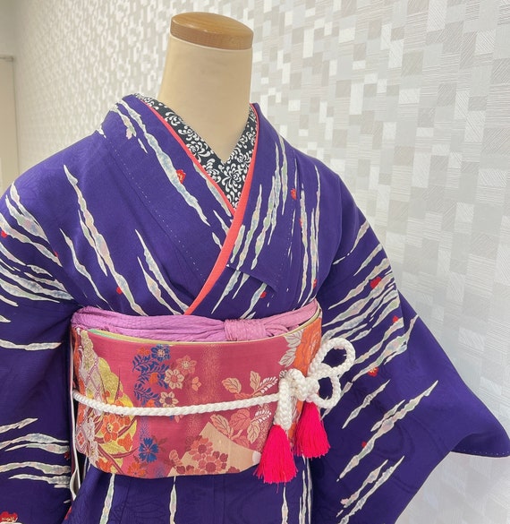 Vintage Japanese kimono, Japanese silk Kimono, Ki… - image 6