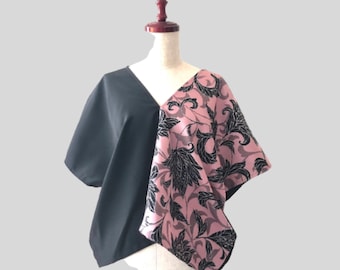 Remake vintage blouse, Japanese kimono dress, Japanese handmade traditional kimono top, Kimono top women, Silk crop top, Floral silk blouse,